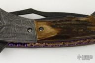 Assisted Damascus & Stag Flipper