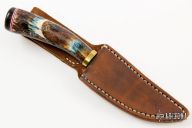 Scrimshawed Damascus Hunter