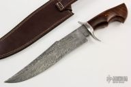 Feather Damascus Bowie Fighter