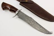 Feather Damascus Bowie Fighter
