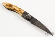 Damascus and Mammoth Ivory Linerlock