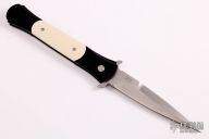  Large Don 1951 "Tuxedo" - Black Handle / Ivory Micarta / Satin Blade