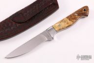 Drop Point Hunter - Black Ash Burl