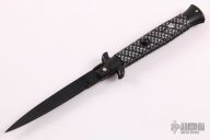 9" Swivel Bolster Auto - Black with Faux Carbon Fiber