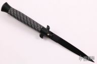 9" Swivel Bolster Auto - Black with Faux Carbon Fiber