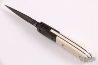 Damascus and Mammoth Ivory Linerlock
