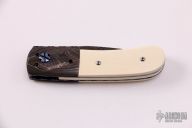 Damascus and Mammoth Ivory Linerlock