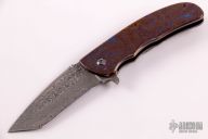Damasteel and Timascus Framelock Flipper