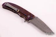Damasteel and Timascus Framelock Flipper
