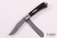 Two-Blade Trapper - Mammoth Ivory and Damascus
