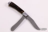 Two-Blade Trapper - Mammoth Ivory and Damascus
