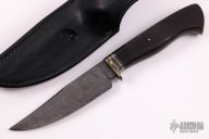 Engraved Damascus Hunter