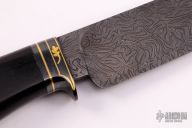 Engraved Damascus Hunter