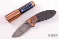 Alpha Knife and Light Set - Copper and Carbon Fiber