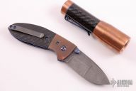 Alpha Knife and Light Set - Copper and Carbon Fiber