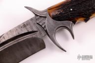 Damascus and Stag Fighting Bowie