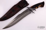 Damascus and Stag Fighting Bowie