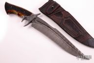 Damascus and Stag Fighting Bowie