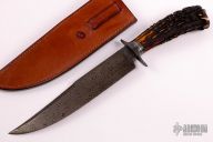 Damascus and Stag Bowie