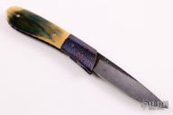 Damascus and Mammoth Ivory Linerlock