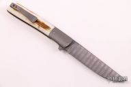 T Flipper - Damascus and Mammoth Ivory