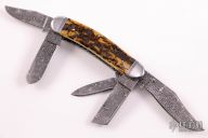 5-Blade Sowbelly - Damascus and Mammoth Ivory