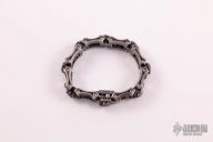 Flat Axe Link Sterling Bracelet - Skulls  