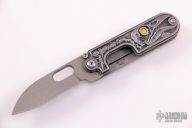 Black Fox Bean Raven Skull Knife 