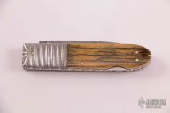 Damascus and Mammoth Ivory Lockback