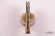 Damascus and Mammoth Ivory Lockback