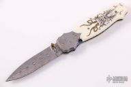 Damasteel and Mammoth Ivory w/ Scrimshaw