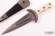 Carved Damascus Dagger