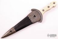 Carved Damascus Dagger