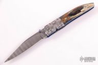 Damascus and Mammoth Ivory Linerlock