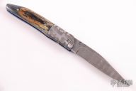 Damascus and Mammoth Ivory Linerlock