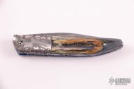 Damascus and Mammoth Ivory Linerlock