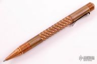 500 Series Cap Pen - Spiral Fluted Copper w/ Texture