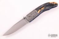 Damascus and Mammoth Ivory Linerlock