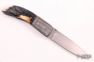 Damascus and Mammoth Ivory Linerlock