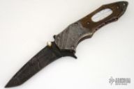 Assisted Damascus, Bone & Pearl Flipper