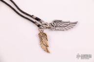 Men's Two-Tone Wing Pendant Necklace
