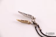 Men's Two-Tone Wing Pendant Necklace