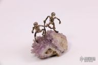 Sterling Silver Skeletons Sword Fighting