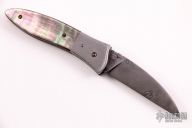 Damascus and Black Lip Pearl Linerlock