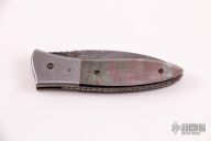 Damascus and Black Lip Pearl Linerlock