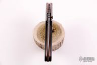 Damascus and Black Lip Pearl Linerlock