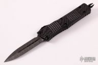 142-16CFTI Combat Troodon D/E Carbon Fiber Damascus Standard Ringed Ti HW