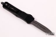 142-16CFTI Combat Troodon D/E Carbon Fiber Damascus Standard Ringed Ti HW