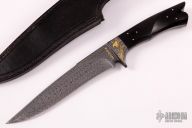Gold Engraved Damascus Fighter