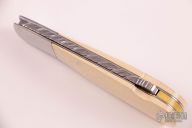 Scrimshawed Damascus Lockback